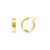  10K Yellow Gold Square Tube Hoop Earrings 1gm